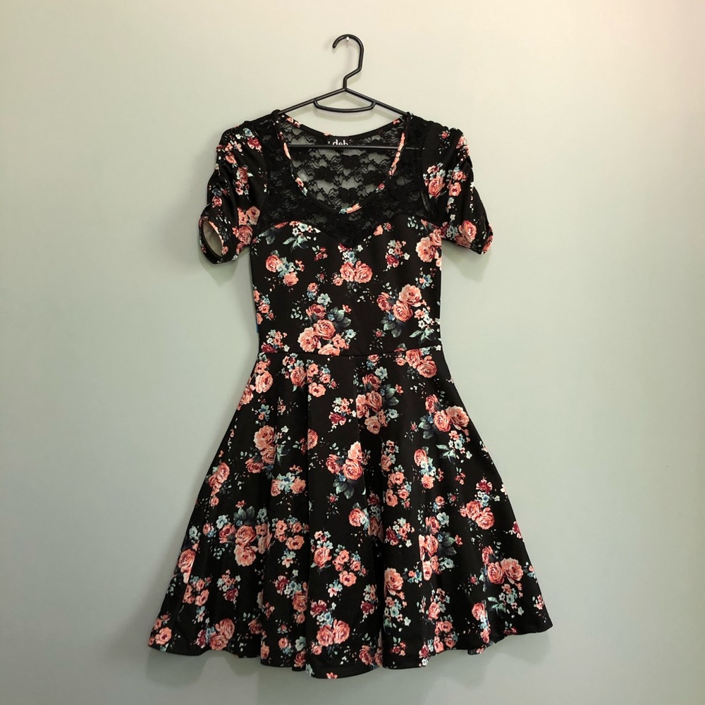 Floral Dress with Lace